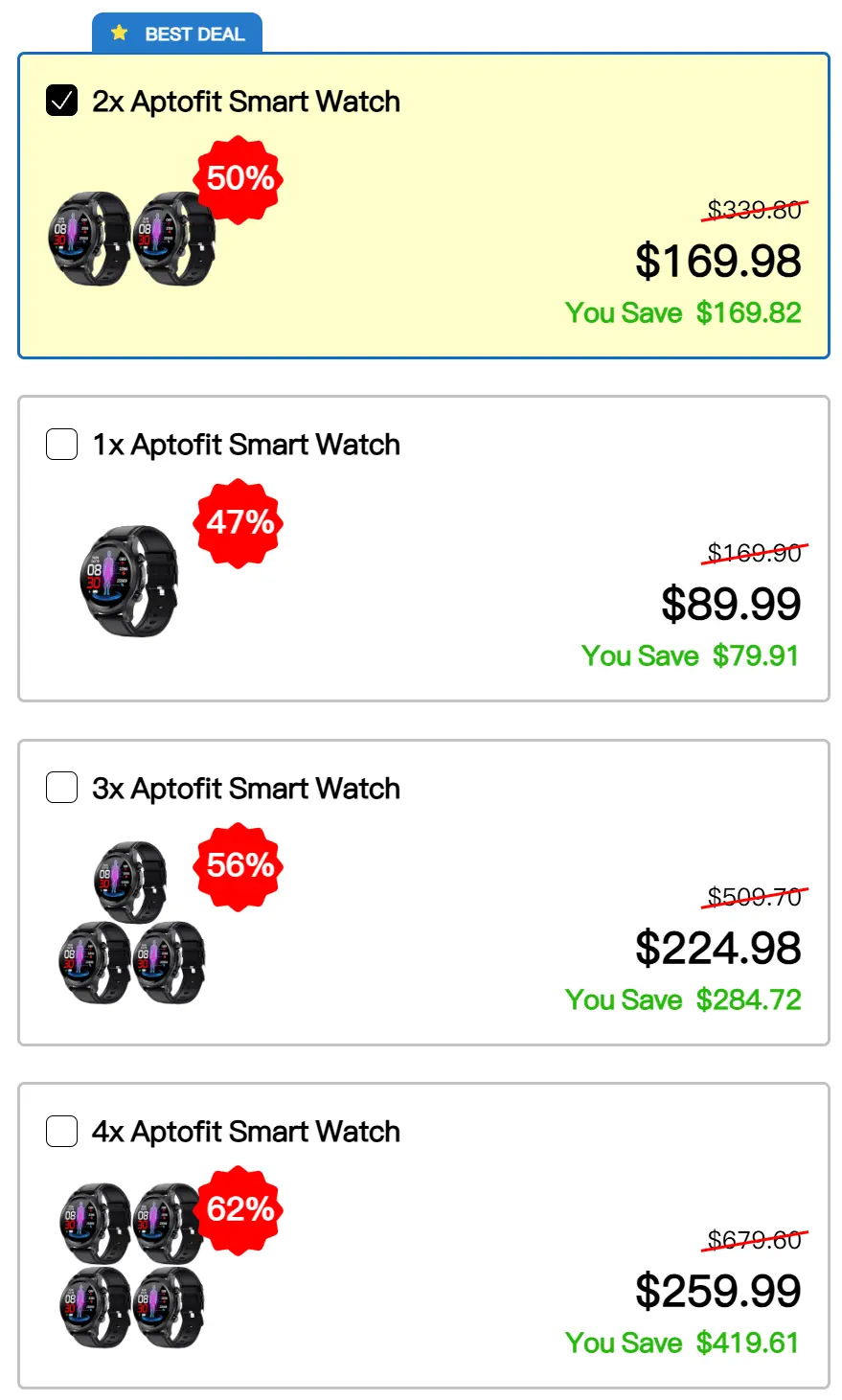 Aptofit Smartwatch offer price 